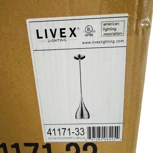 Livex Lighting, 41171-33, Amador, Mini Pendant, Soft Gold with Polished Brass... - Picture 6 of 7